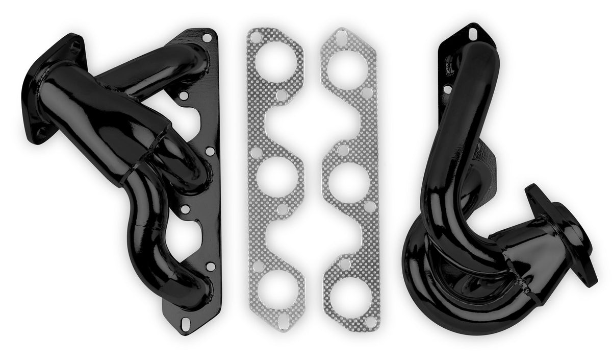 Flowtech Shorty Headers - Black Painted - 92004FLT