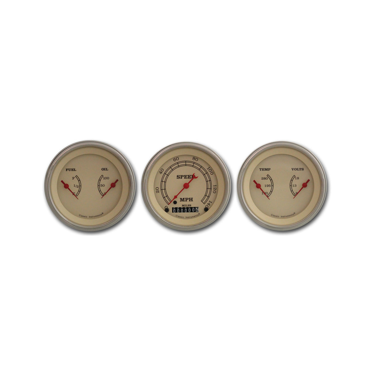 Classic Instruments Vintage 3" Speedo/2 Duals-GM - VT04SLC