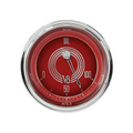 Classic Instruments V8 Red Steelie 2-1/8" Oil Pressure - V8RS81SHC
