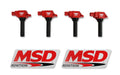 MSD Ignition Coil - Blaster Series  - Red - 4-Pack - 82544