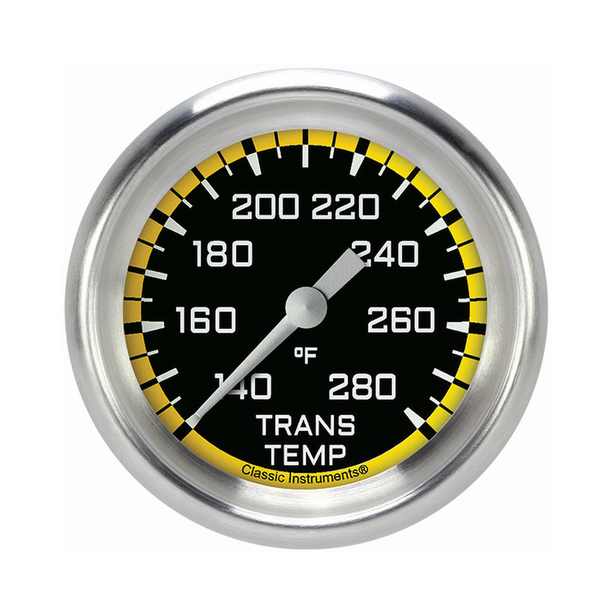 Classic Instruments Autocross Yellow 2-5/8" Transmission Temperature Gauge - AX327YAPF