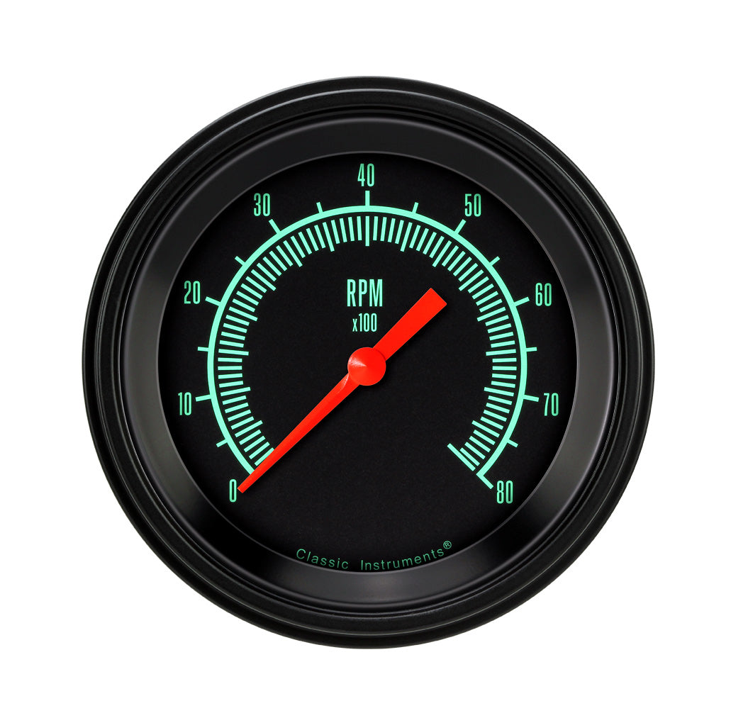 Classic Instruments G/Stock 3" Tachometer Gauge (8000 RPM) - GS80BLF