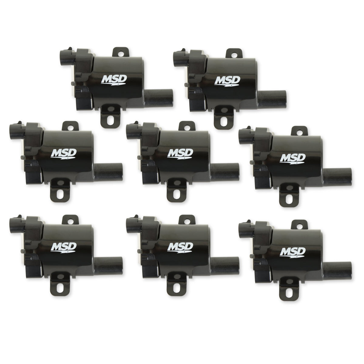 MSD Ignition Coil - Blaster Series - L-Series Truck Engine - Black - 8-Pack - 826383