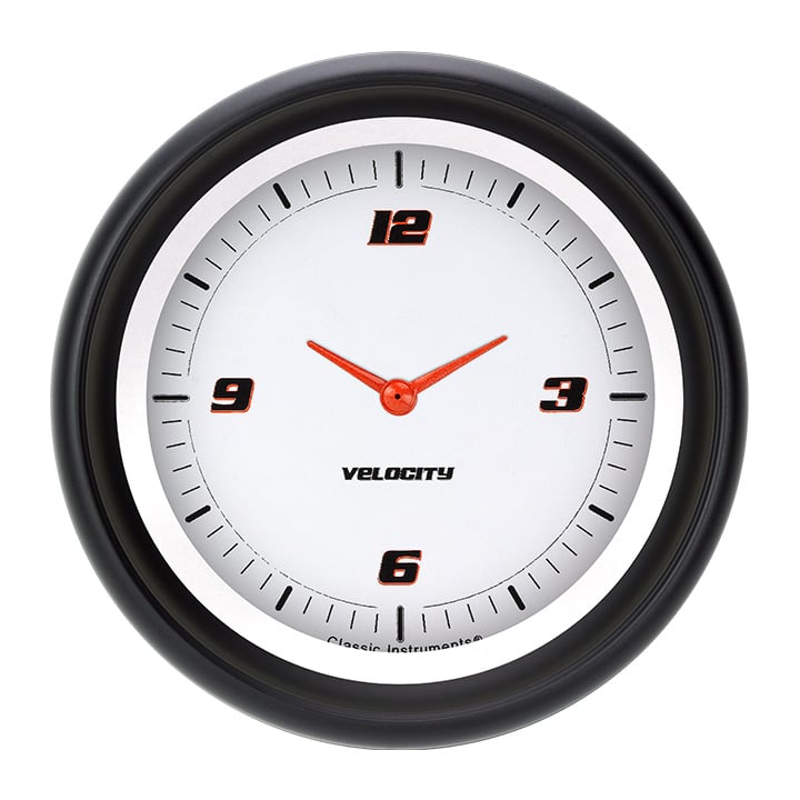 Classic Instruments Velocity White 3" Inch Clock with Reset Gauge - VS93WBPF
