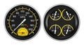 Classic Instruments AutoCross Yellow 51-52 Chevy Car Package - CH51AXY62