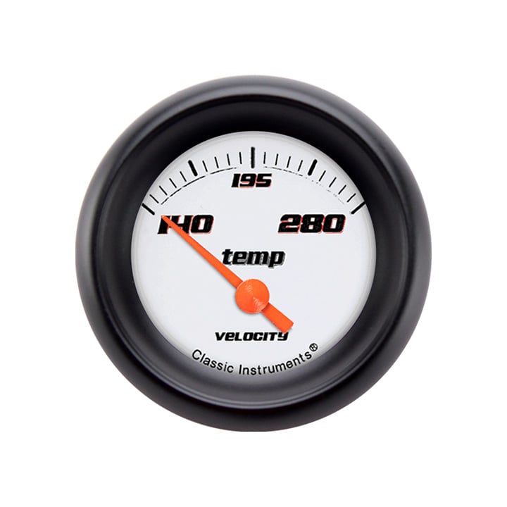 Classic Instruments Velocity White 2-1/8" Water Temperature Gauge - VS26WBPF