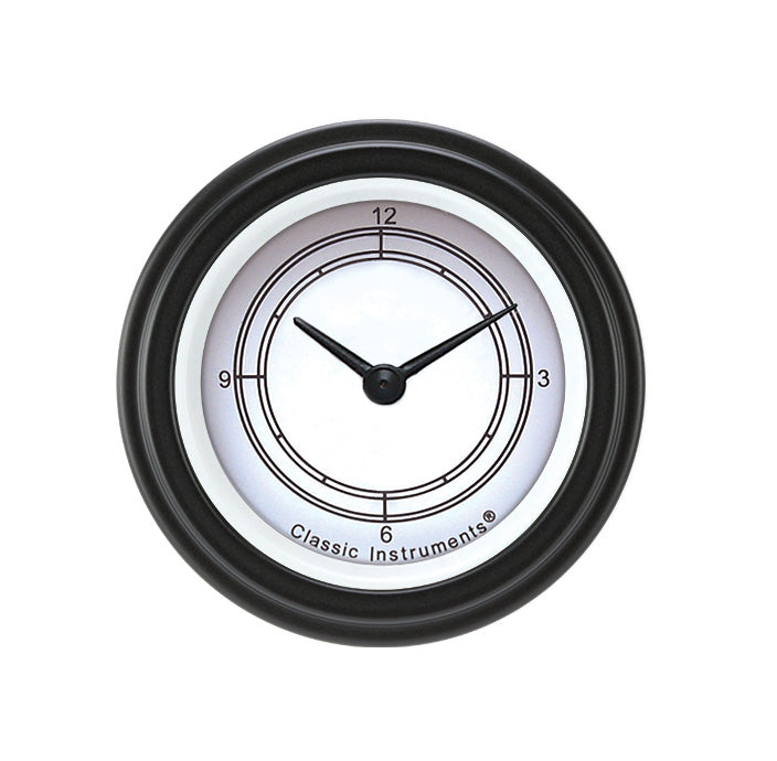 Classic Instruments Classic White 2-1/8" Clock W/Reset - CW90BLF
