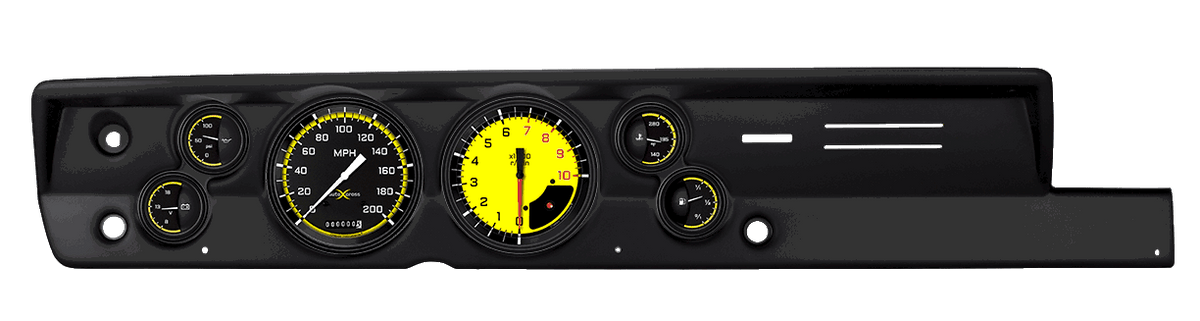 Classic Instruments AutoCross Yellow Series Short Sweep - CDPB67AXY51BL