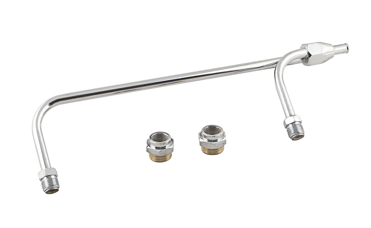 Mr. Gasket Fuel Line - 3/8 Inch Dual Inlet - Chrome - 1552