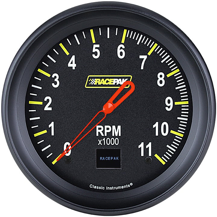Classic Instruments Racepak 4-5/8" Tach Black - 250-CI-071BB