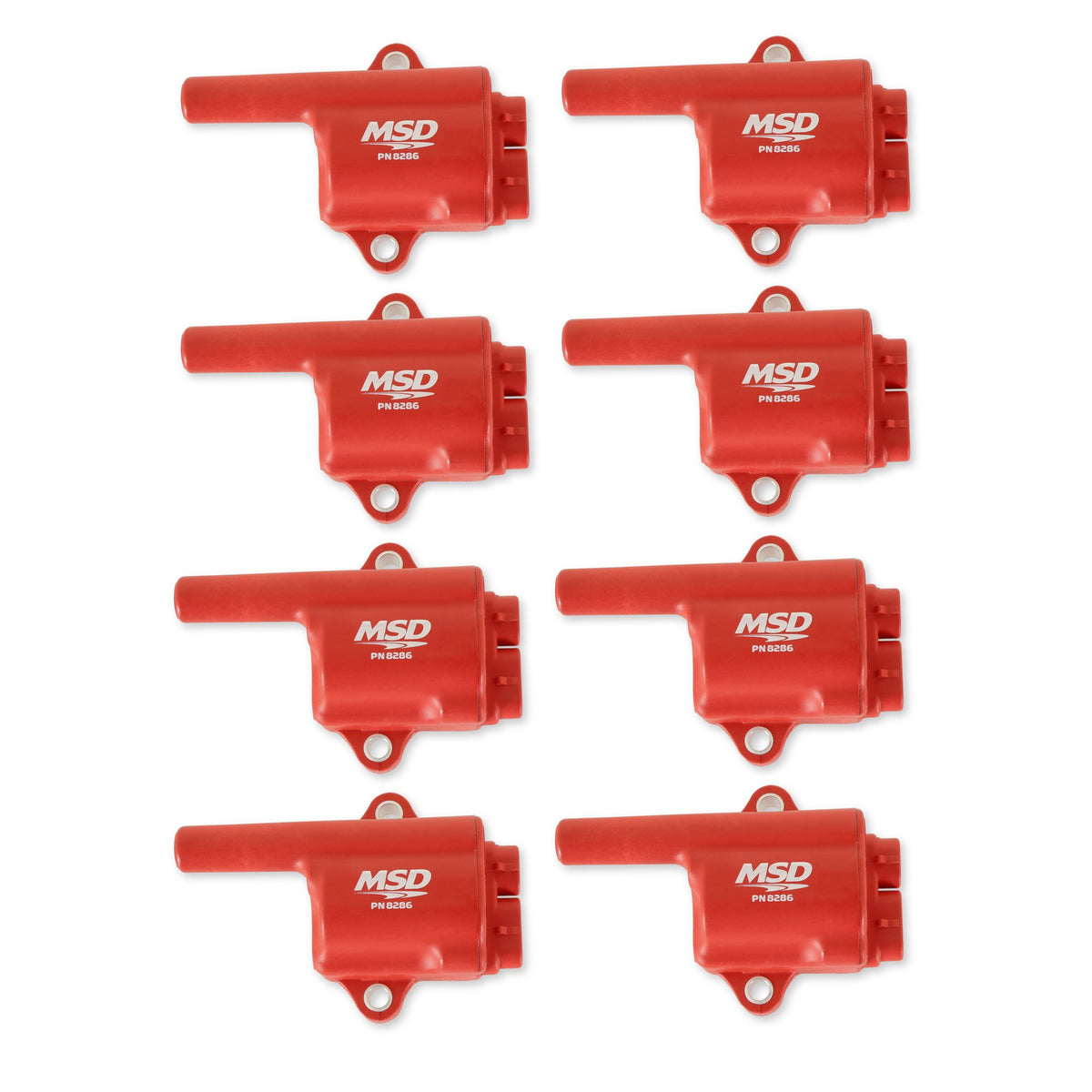 MSD Ignition Coil - Pro Power Series - GM LS Truck Style - Red - 8-Pack - 82868