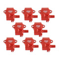 MSD Ignition Coil - Pro Power Series - GM LS1/LS6 Engines - Red - 8-Pack - 82858