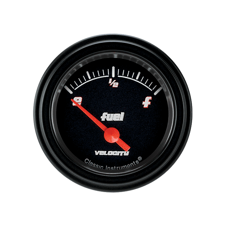 Classic Instruments Velocity Black 2-1/8" Fuel Level Gauge - VS11BBLF