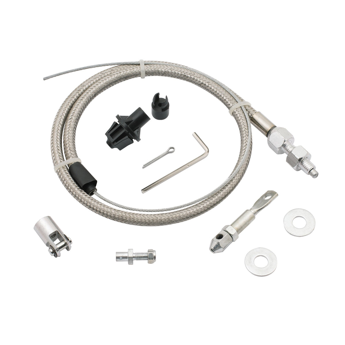 Mr. Gasket Throttle Cable Kit - Stainless Steel Braided - 5657