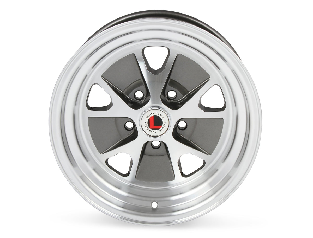 Legendary Wheel Styled - 15x7 - 5x4.5 - 4.25 BS - Charcoal/Machined - LW20-50754B
