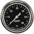 Classic Instruments Hot Rod 2-5/8" Boost Gauge (60 PSI) - HR343SLF