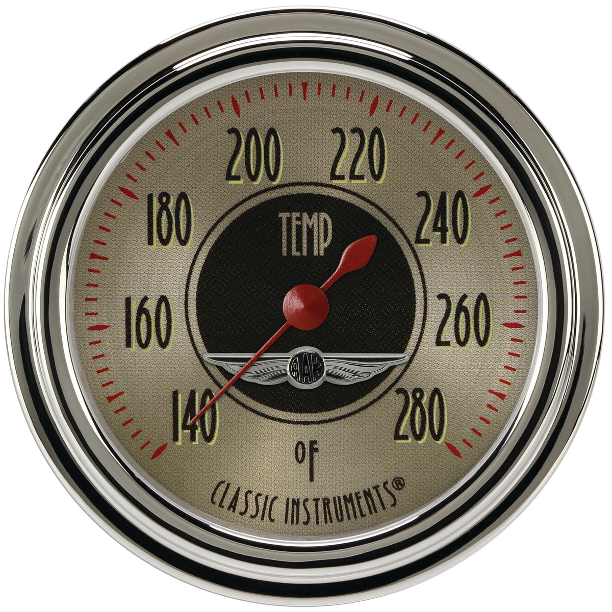 Classic Instruments American Nickel 2-5/8" Water Temperature Gauge, 12MM - AN326SLF-12