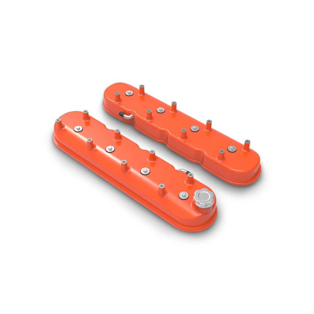 Holley Tall LS Valve Covers - Factory Orange - 241-164