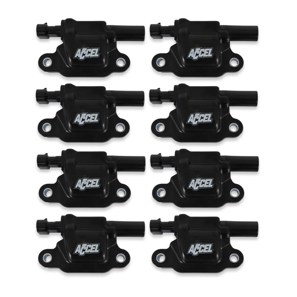 ACCEL Gen V GM Coils, 2014 and Up, Black, Square - 8 Pack 140081-8