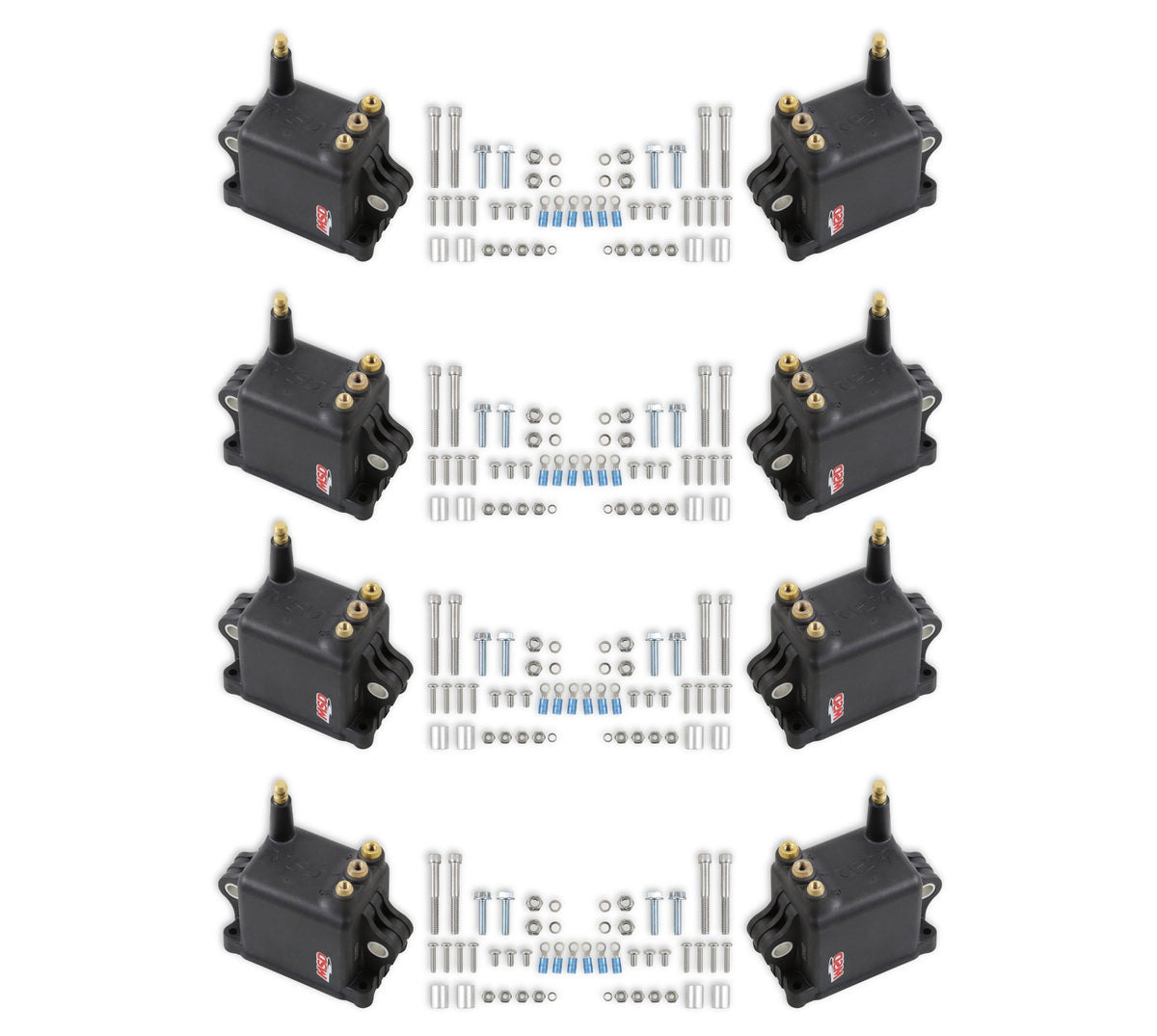 MSD Ignition Coil - High Output - Black - 8-Pack - 828038