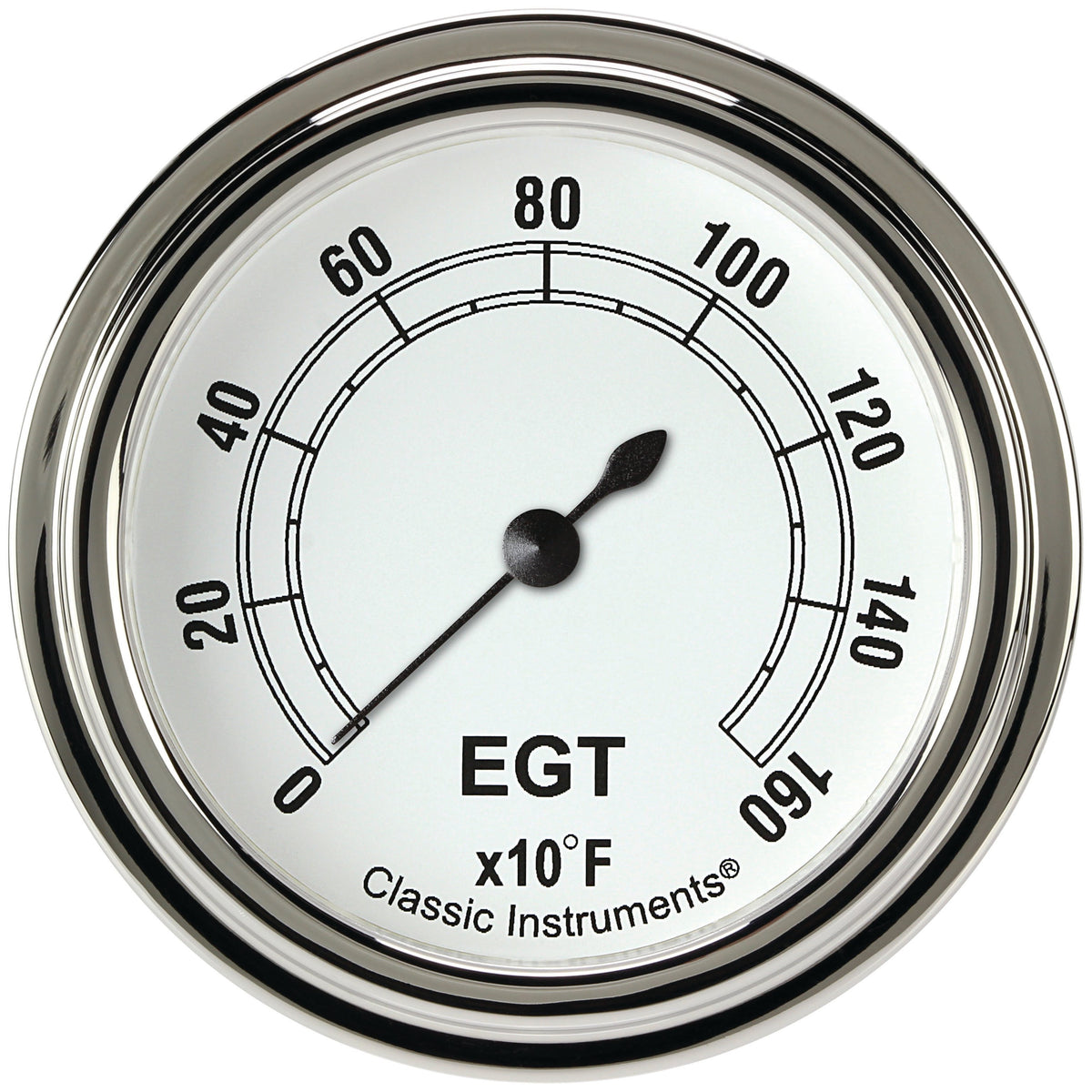 Classic Instruments Classic White 2-5/8" Exhaust Gas Tempature Gauge - CW398SLF