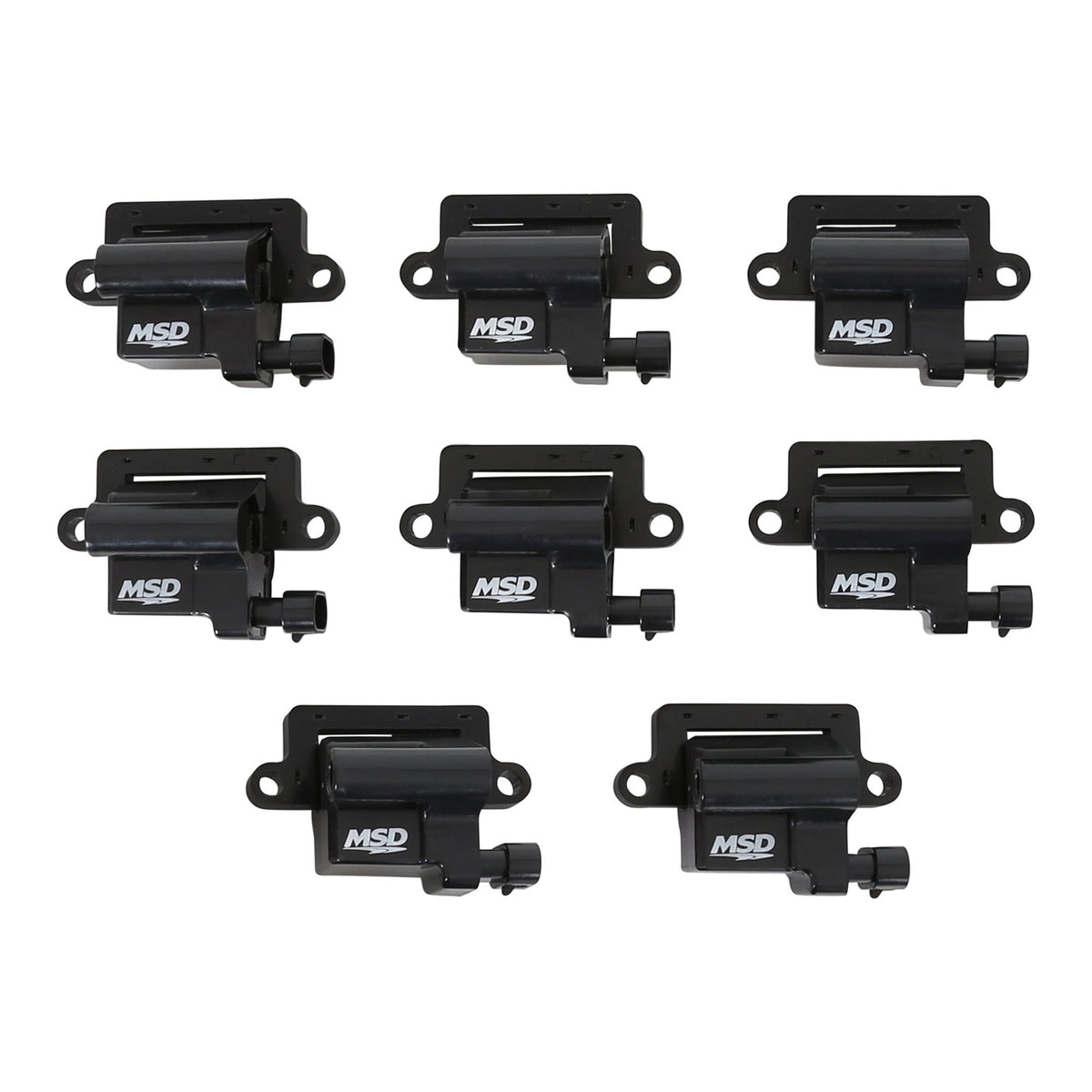 MSD Ignition Coil - Blaster Series - L-Series Truck Engine - Black - 8-Pack - 826483