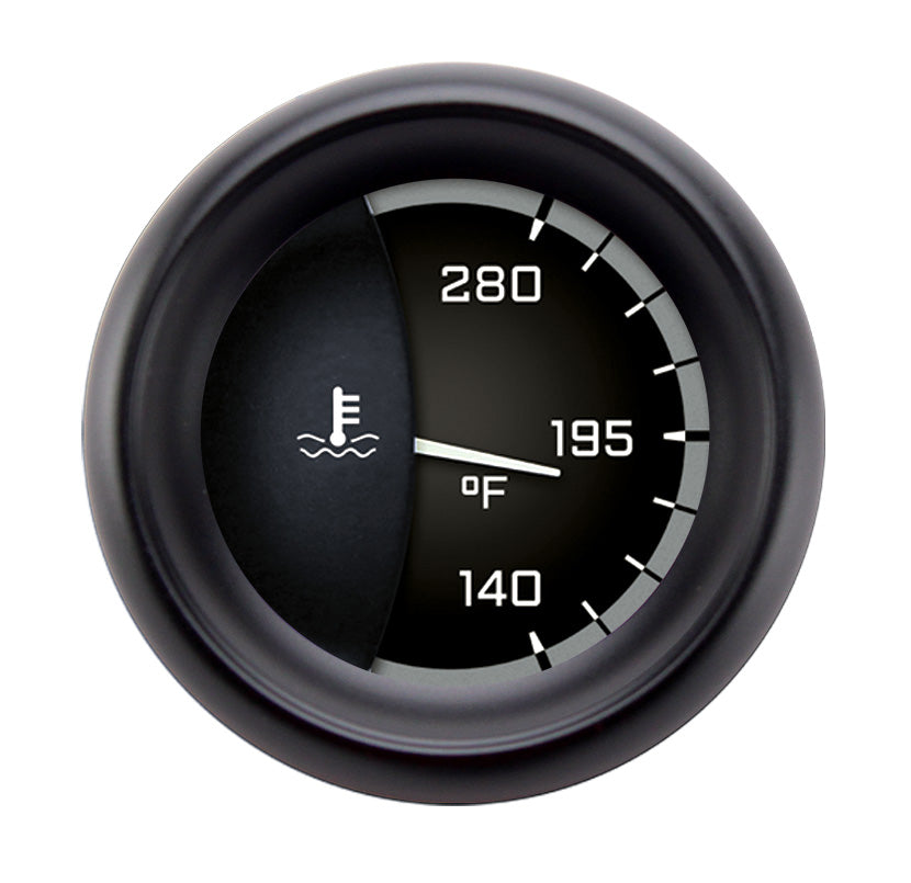 Classic Instruments Autocross Gray 2-1/8" Water Temperature Gauge - AX26GBPF