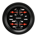 Classic Instruments Velocity Black 3-3/8" Quad Gauge - VS76BBLF