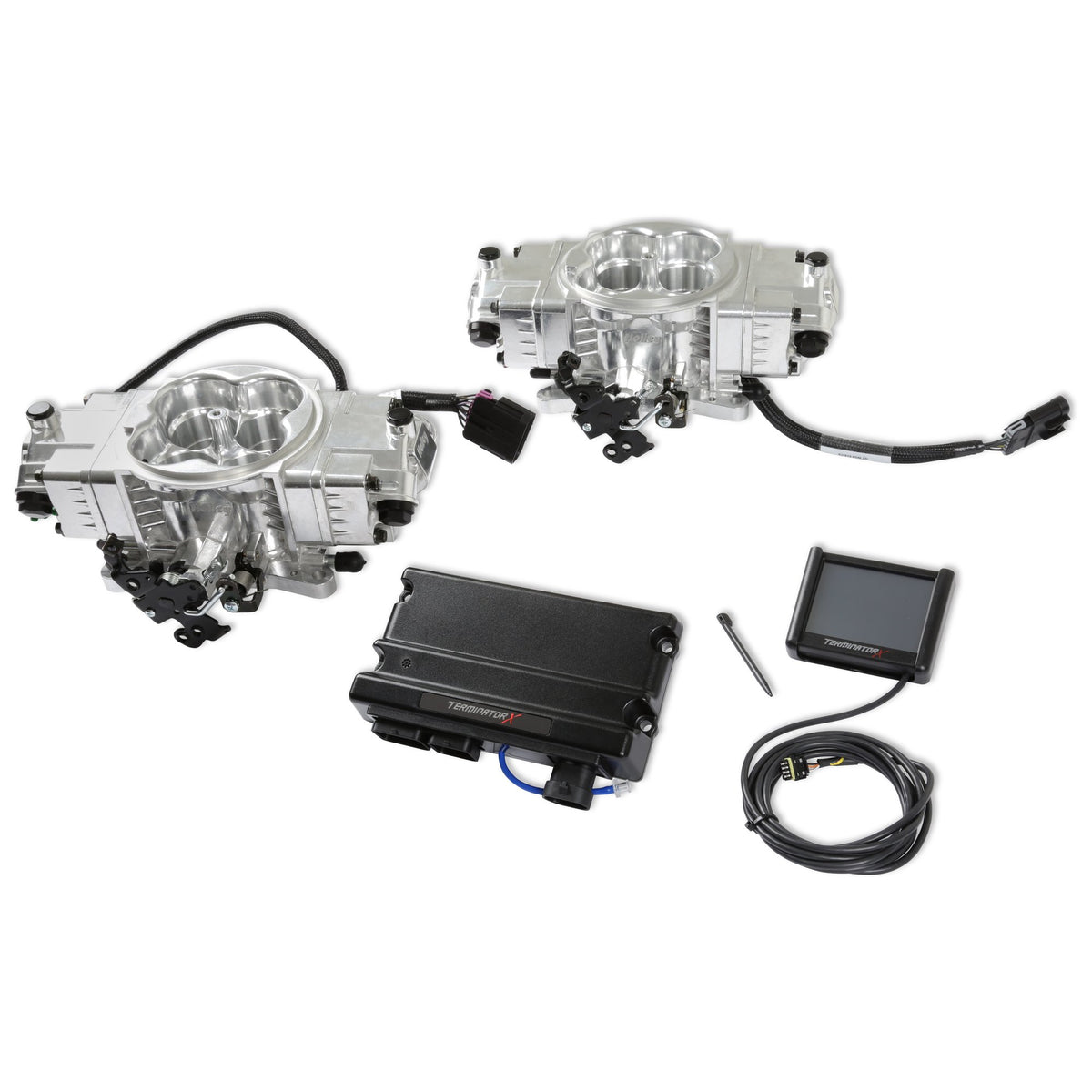 Holley EFI Terminator X Stealth 4150 2x4 - Shiny - 550-1074