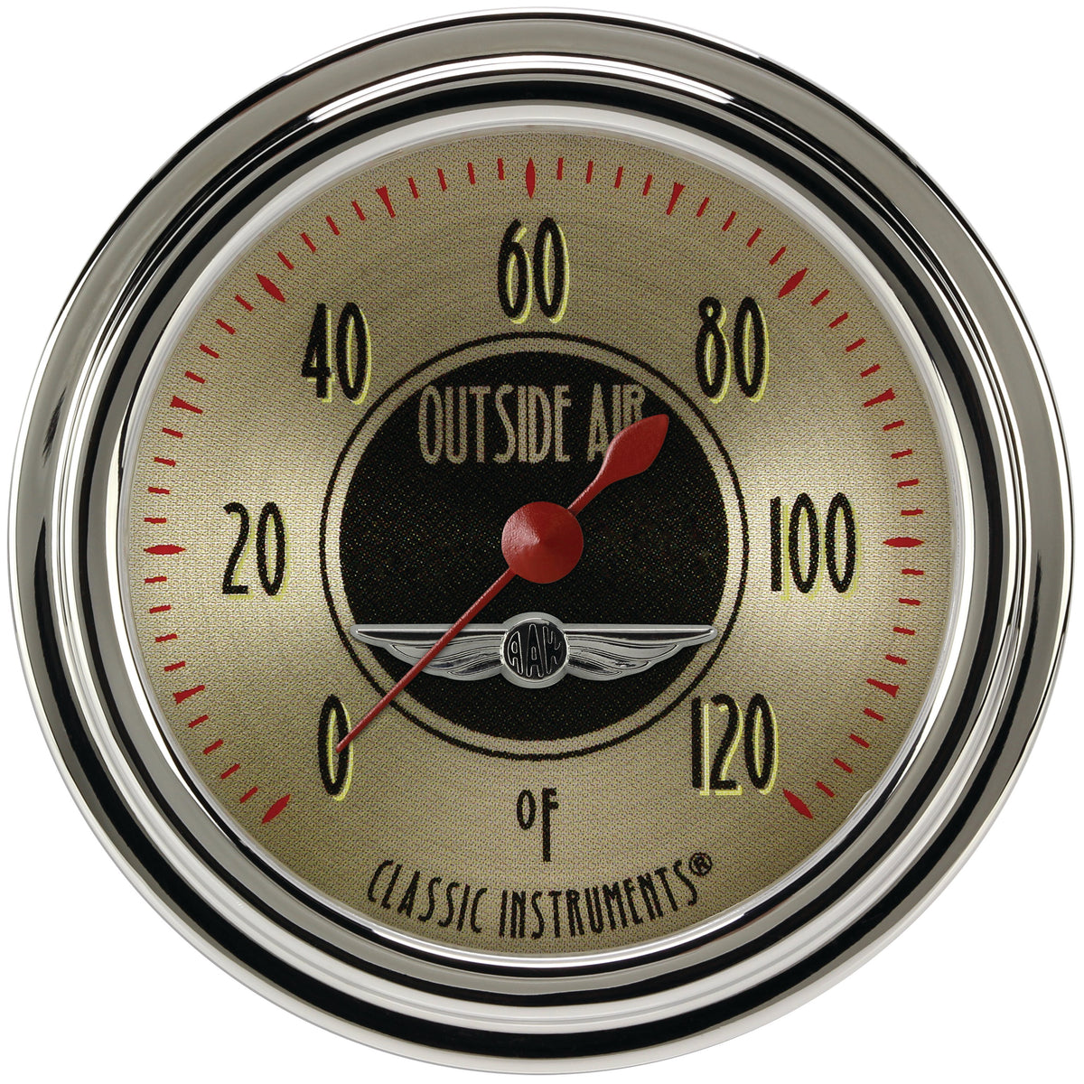 Classic Instruments All American Nickel 2-5/8" Outside Air Temp Gauge - AN399SLC