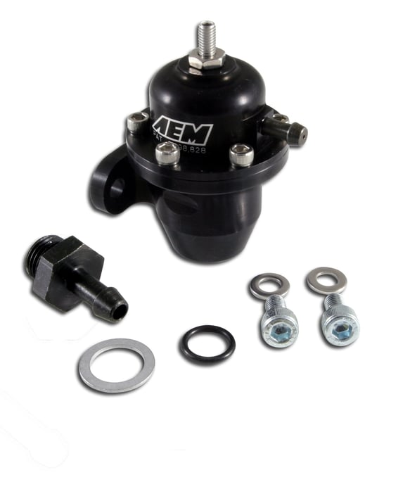 AEM Adjustable Fuel Pressure Regulator - Honda Inline - Black - 25-300BK