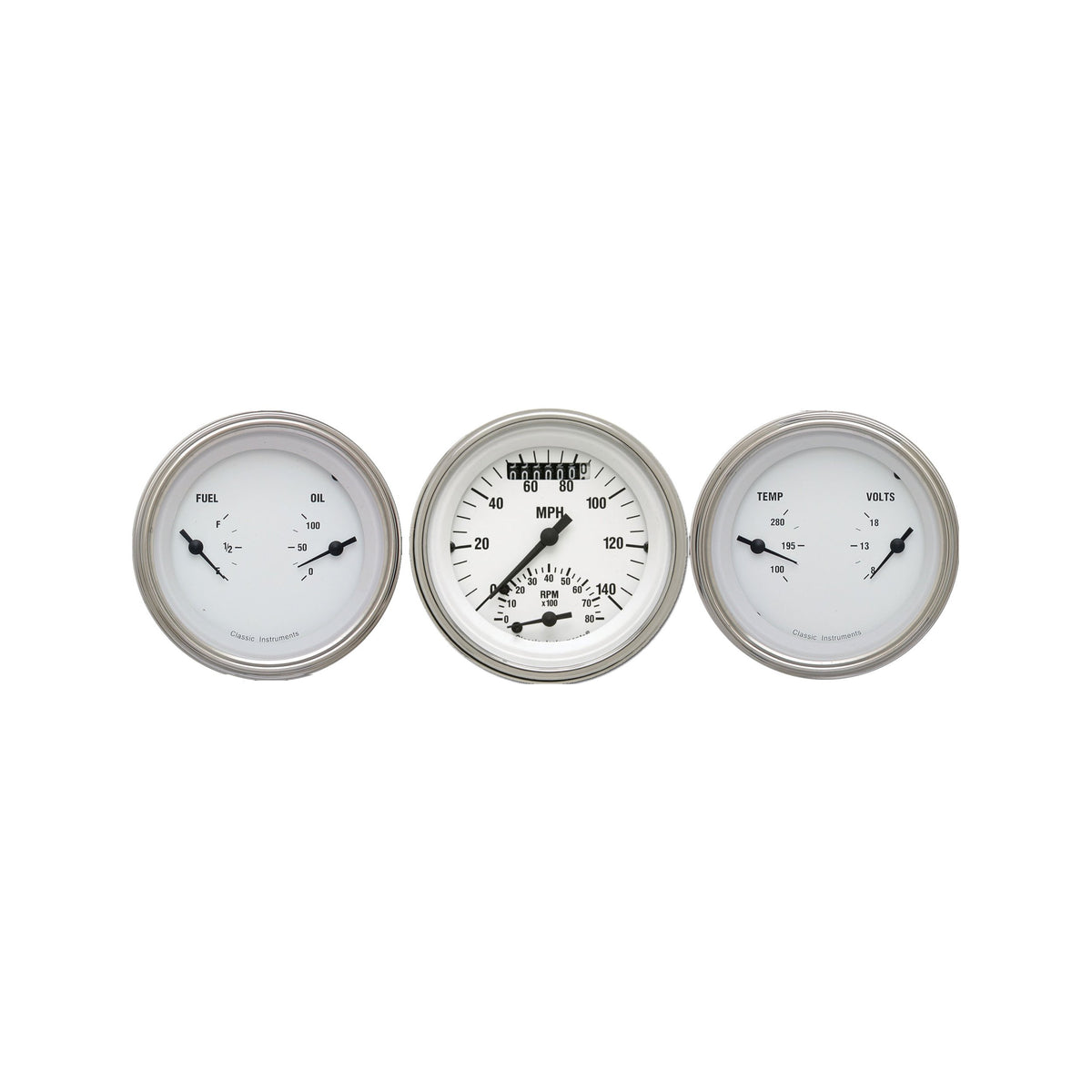 Classic Instruments White Hot 3" Ultimate with Two 3" Gauges GM - WH34SLC