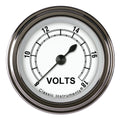 Classic Instruments Classic White 2-1/8" Volt Gauge - CW130SLF