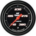 Classic Instruments Velocity Black 2-5/8" Oil Temperature Gauge - VS328BBLF