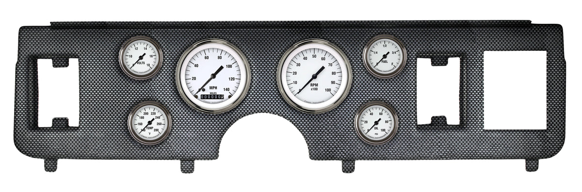Classic Instruments 1979-86 Mustang White Hot Full Sweep 6 Gauge Set Ford - CDMU79WH101CF