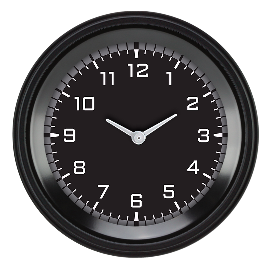 Classic Instruments AutoCross Gray 3-3/8" Clock - AX93GBLF