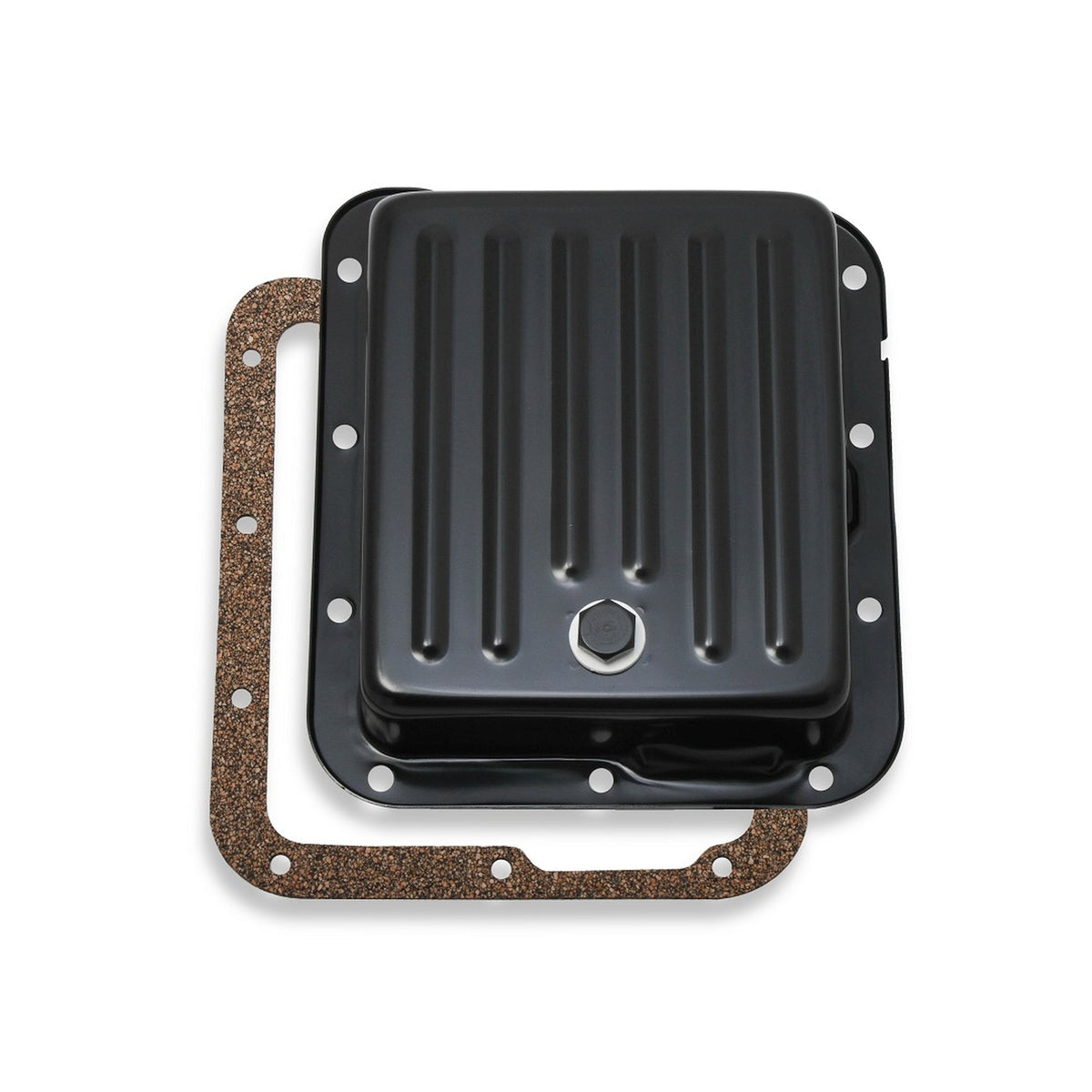 Mr. Gasket Transmission Oil Pan - Black Steel - 9755BMRG