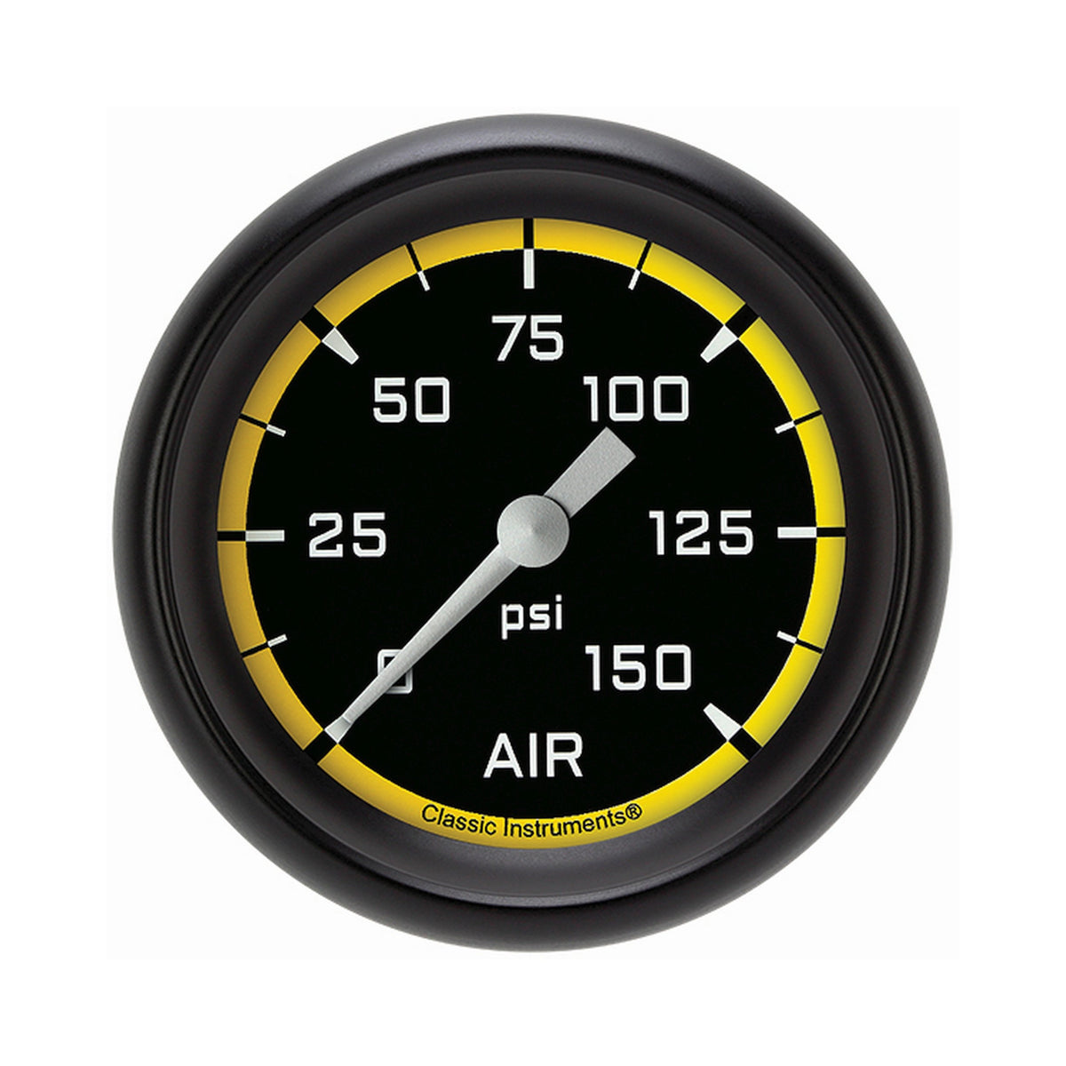 Classic Instruments Autocross Yellow 2-5/8" Air Pressure Gauge - AX318YBPF