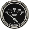 Classic Instruments Hot Rod 2-5/8" Short Sweep Water Temperature Gauge - HR226SLF-08