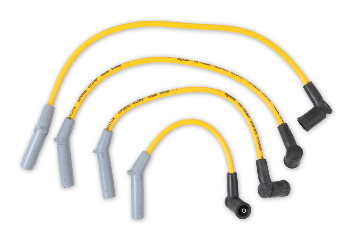 ACCEL Super Stock Spiral Spark Plug Wire Set - 8mm - Yellow 5153