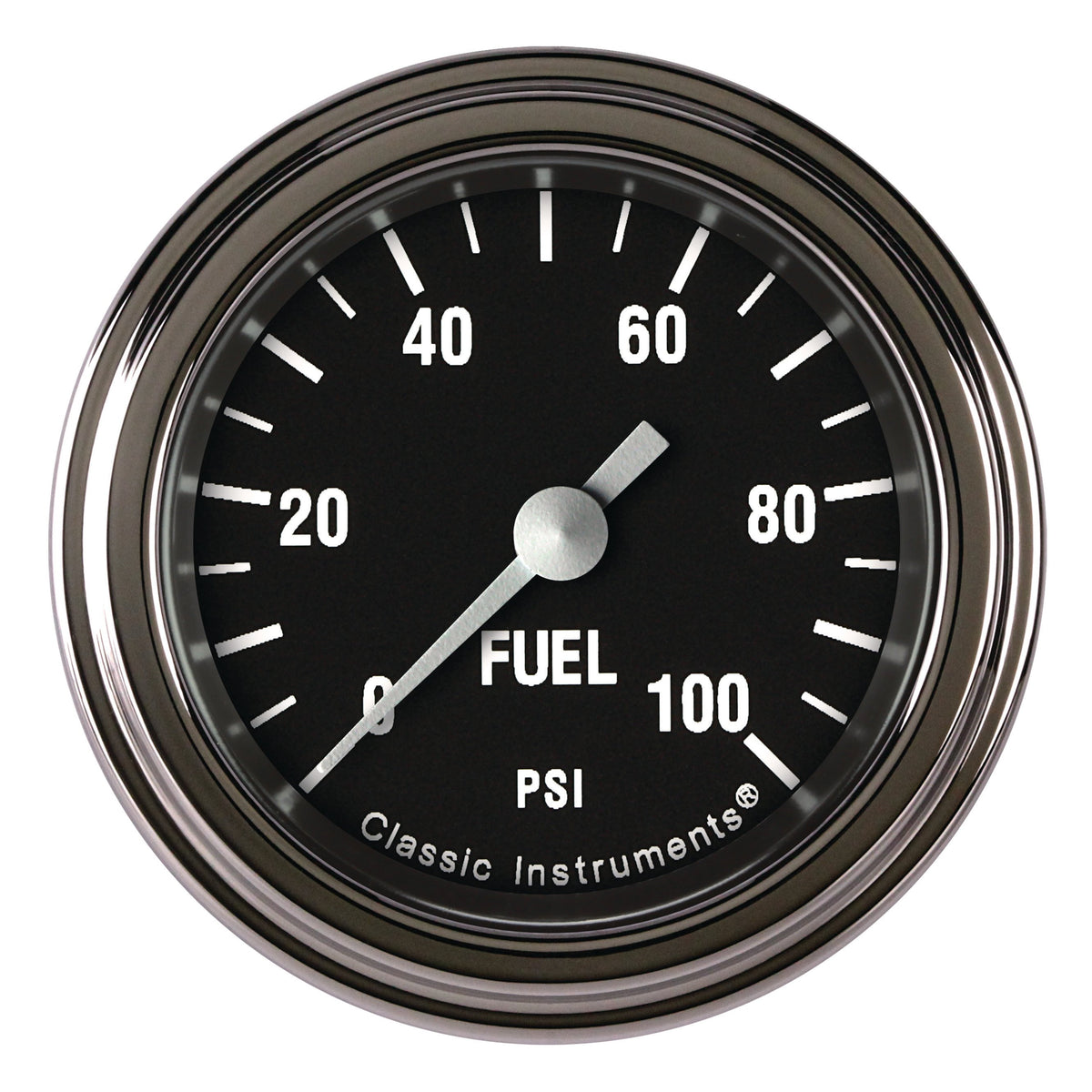 Classic Instruments Hot Rod 2-1/8" Fuel Pressure Gauge (100 PSI) - HR146SLF