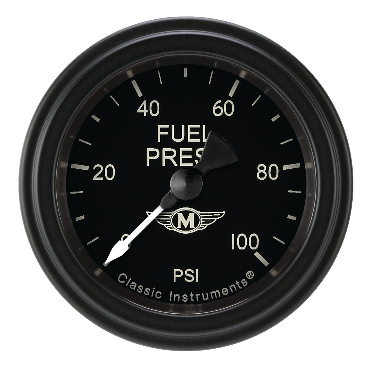 Classic Instruments Moal Bomber 2-1/8" Fuel Pressure Gauge (100 PSI) - MA146BLF
