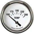 Classic Instruments White Hot 2-5/8" Short Sweep Water Temperature Gauge - WH226SLF-06