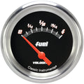 Classic Instruments Velocity Black 2-5/8" Fuel Level Gauge (0-30 Ohm) - VS214BAPF