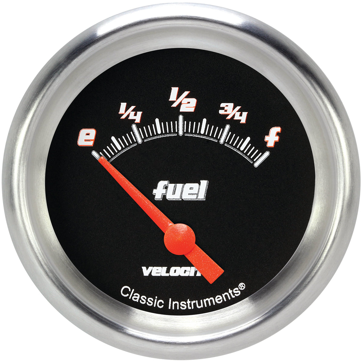Classic Instruments Velocity Black 2-5/8" Fuel Level Gauge (0-30 Ohm) - VS214BAPF