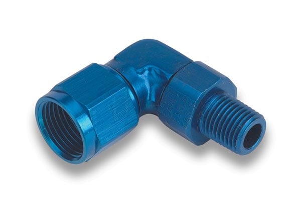 Earl’s 90 Degree -6 AN Female to 1/4" NPT Male Swivel - 923106ERL