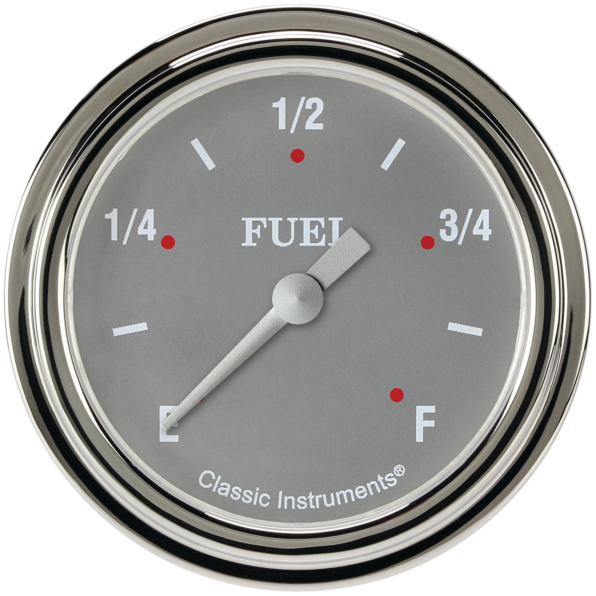 Classic Instruments Silver Gray 2-5/8" Fuel Level Gauge - SG309SLF