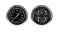 Classic Instruments 1954-55 AutoCross Gray Chevy Truck 5" Speed/Quad-LS - CT54AXG52-LS