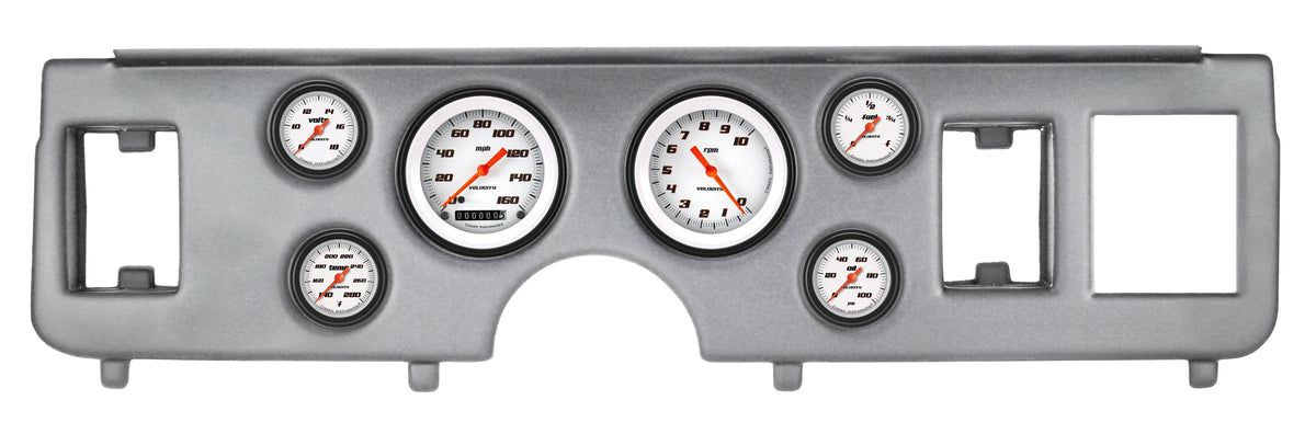 Classic Instruments 1979-86 Mustang Velocity White Full Sweep 6 Gauge Set Ford - CDMU79VSW101BA