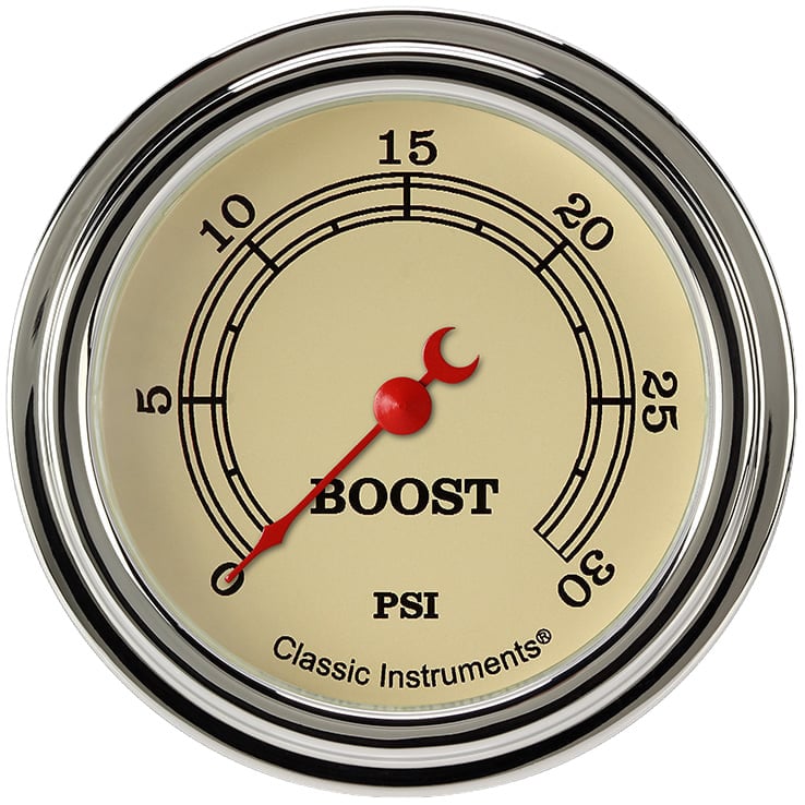 Classic Instruments Vintage 2-5/8" Boost Gauge (30 PSI) - VT342SLF
